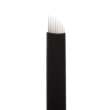 Låda med 25 Jenn Boyd Ink - Brow Slayer Microblades / Microblading nålar - 10.25 Curved Slant