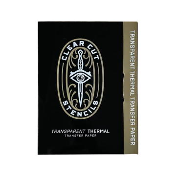 Förpackning med 25 Clear Cut Stencils - Transparent termiskt A4-papper (8.5" x 11")