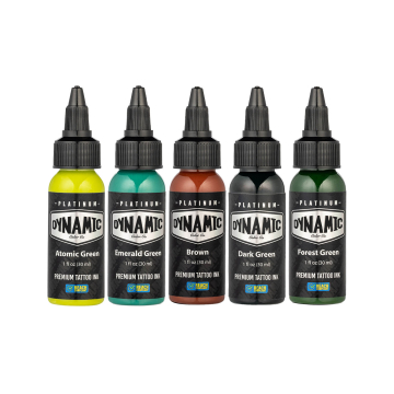 Platinum by Dynamic Tatueringsbläck - Earth uppsättning 5x 30 ml