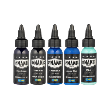 Platinum by Dynamic Tatueringsbläck - Lagoon uppsättning 5x 30 ml