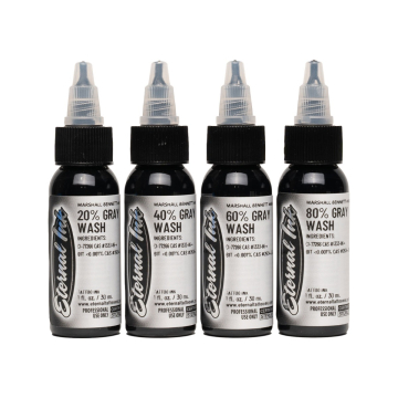 Eternal Inks och Marshall Bennetts sats Gray Wash - 4x 30 ml
