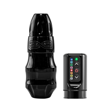 FK Irons EXO tatueringsmaskin - trådlös Stealth - RCA Bolt + 2x Power Bolts