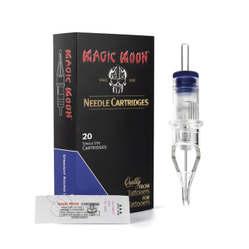 Låda med 20 Magic Moon-Patroner 0.35MM Straight Round Liner Långa
