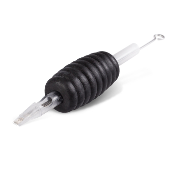5-pack Killer Ink Engångsgrepp / Tipp 25mm Flat Tubes Färdigpackade med Precision 0.35MM Round Magnum Nålar