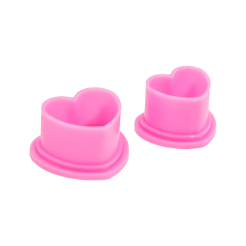 Påse med 500 Saferly Heart bläckkoppar - Rosa
