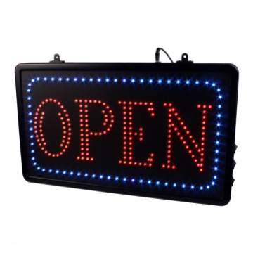Upphängbar Open LED Studio Skylt EU med Kedja
