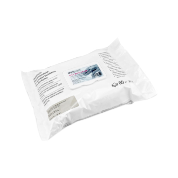 Förpackning med 80 Unigloves Våtservetter Plus Aldehyde-Free (250 x 250 mm)
