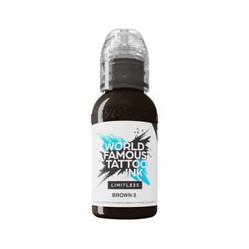 World Famous Limitless tatueringsbläck - Brown 3 30 ml