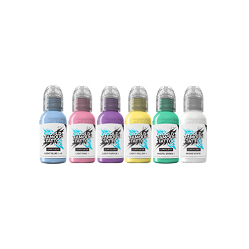 World Famous Limitless Tattoo Ink - Pastel Collection - 6x 30 ml